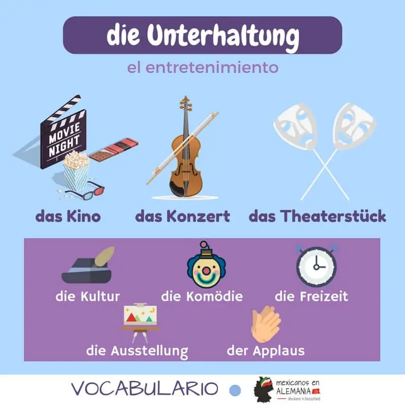 Vocabulario en alemán: entretenimiento